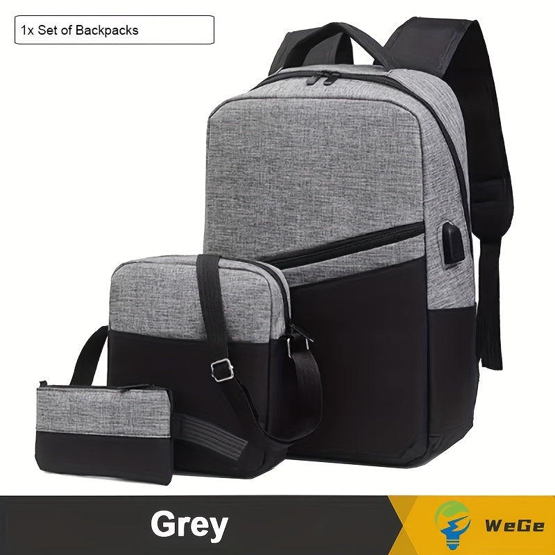 2-piece business travel backpack, multifunctional laptop backpack, laptop bag sent randomly