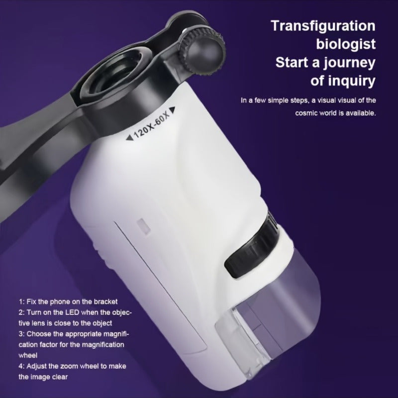 Youth Handheld Pocket Microscope with LED Light