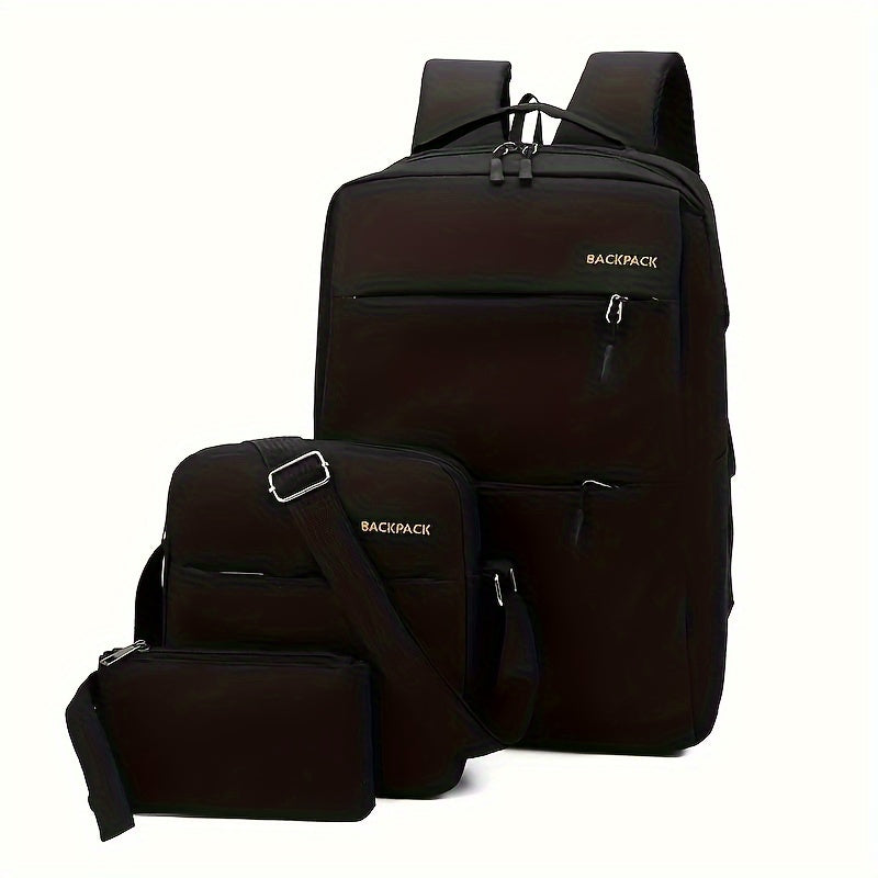2 Piece Travel Laptop Backpack Set, Durable Computer Bag