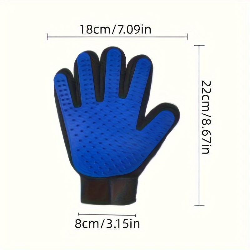 1pc Gentle Pet Grooming Glove - Soft hair removal brush for dogs and cats, easy to clean, enhanced five-finger design, suitable for long and short hair, comfortable to wear, effective hair removal, gentle on skin 1pc Right Hand