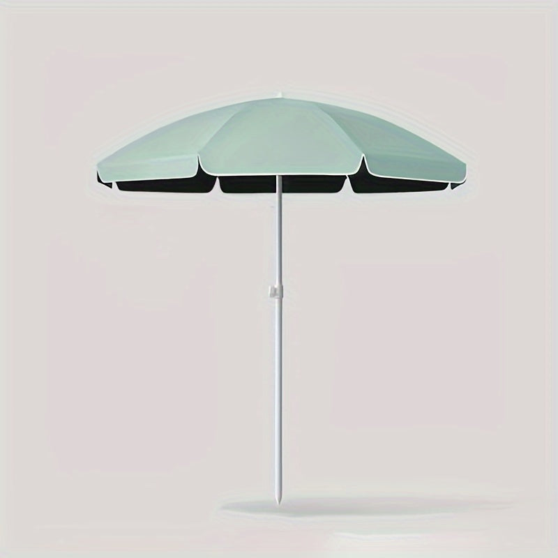 Modern Waterproof Outdoor Awning - Portable Round Patio Umbrella with UV Protection, Easy to Clean Vinyl Coating, Can be Used in Garden, Beach and Camping, No Power Required
