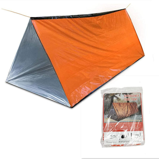 Portable First Aid Tent for 2 People - Waterproof, Windproof, Warm Emergency Shelter with Mylar Blanket - Great for Outdoor Camping and Emergencies
