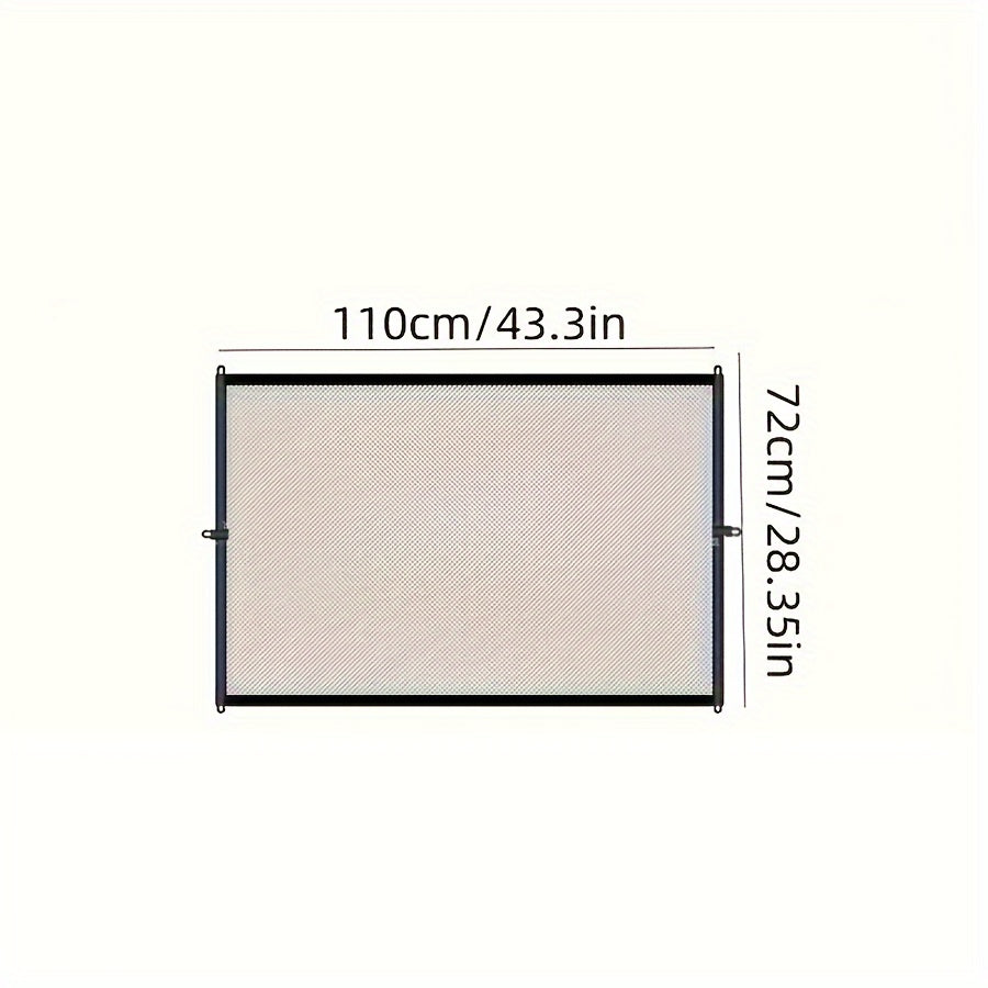1.8m Easy-Install Pet Safety Gate for Dogs & Cats - Nylon Mesh Barrier for Rooms and Stairs, Versatile Use