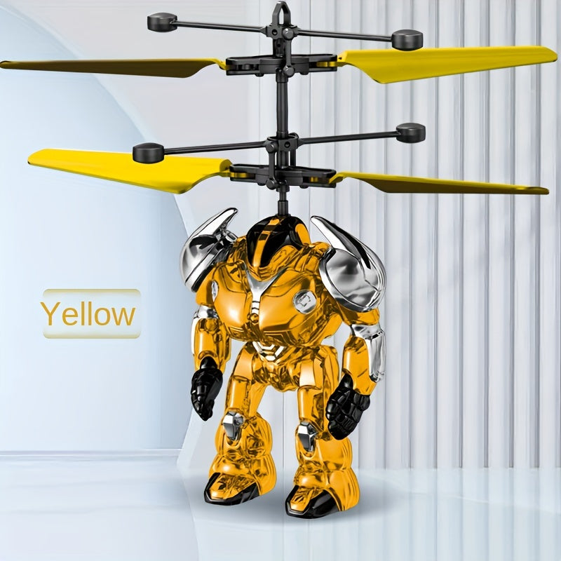 Gesture-Controlled Flying Robot - Durable, USB-Rechargeable - Safe & Entertaining Light Effects for Kids' Indoor/Outdoor Play