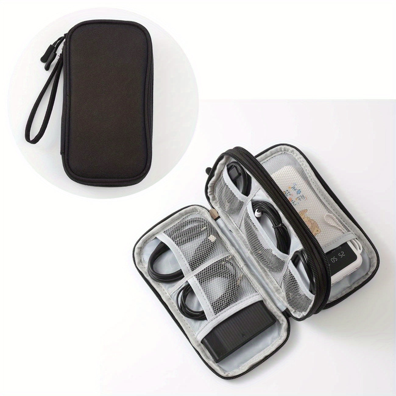 Waterproof 8-Compartment Travel Organizer - Durable, multi-sized pockets for electronics and accessories