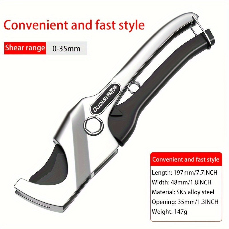 Premium Quick-Action PVC Pipe Cutter - Efficient PPR & Aluminum Plastic Scissors - Durable Water Pipe Shears for Easy Plumbing and DIY Projects