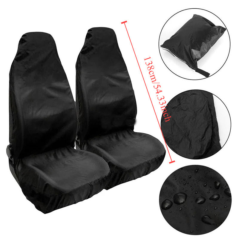 Waterproof Black Car Seat Cover - Durable Polyester