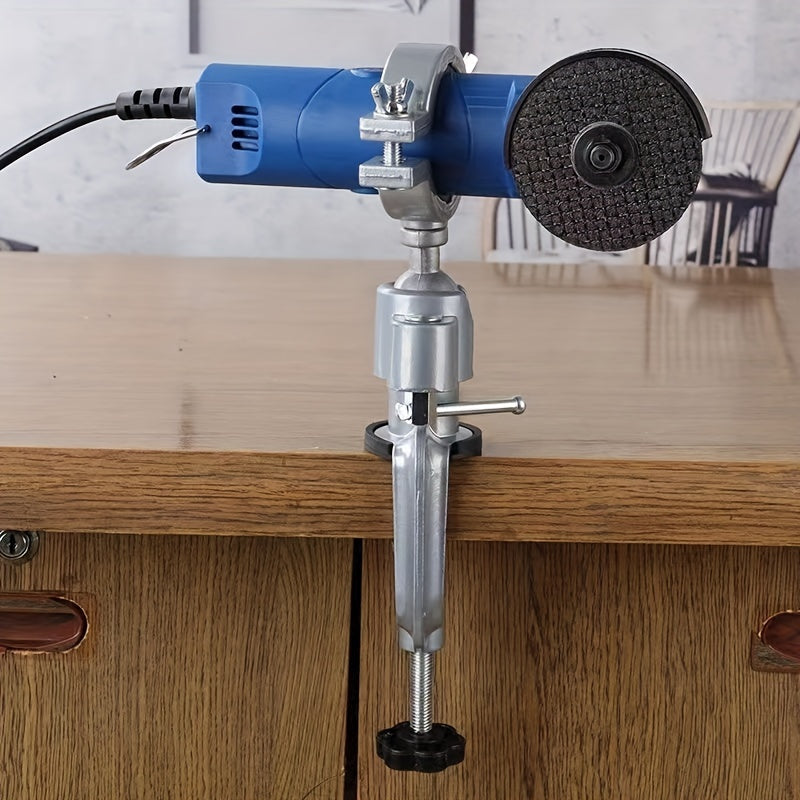 1-Piece Universal Multi-Purpose Stand - 360 Degree Rotatable, Adjustable Drill Clamp, Stand and Bracket - Perfect for Drills, Drill Presses and Handheld Drills
