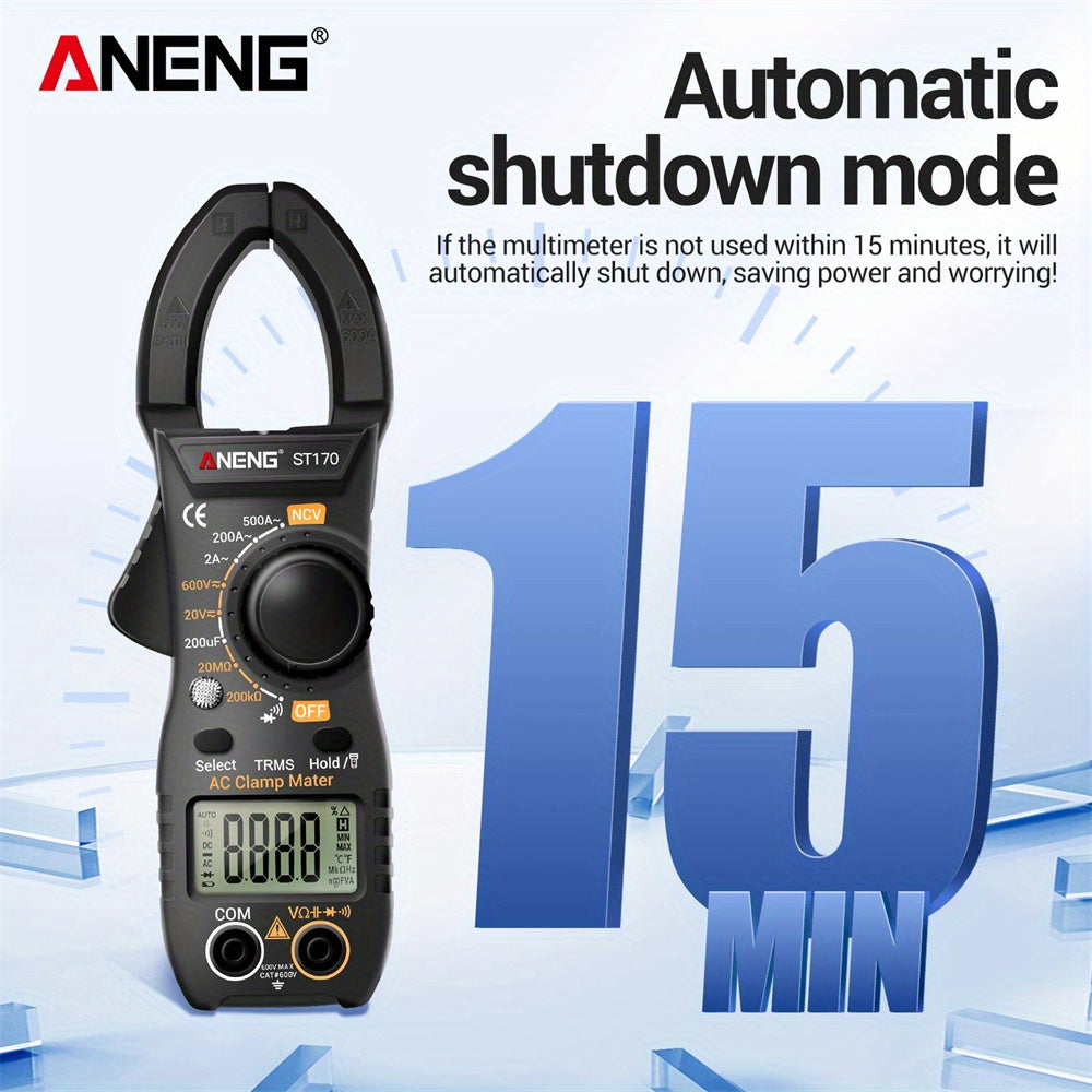 ANENG ST170 Non-contact Clamp Meter 1999 Counts LED Screen AC Current Multimeter NCV Induction Professional Tool