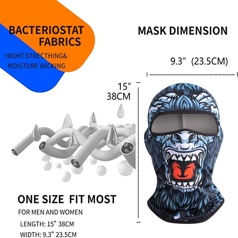 Stay cool and dry: The ultimate balaclava for outdoor cycling - Men's quick-drying sweat-wicking Halloween skull mask