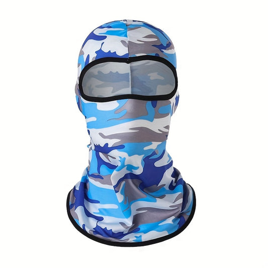 UV protection punk cool camouflage balaclava, breathable thin cooling full face mask, suitable for cycling skiing outdoor sports