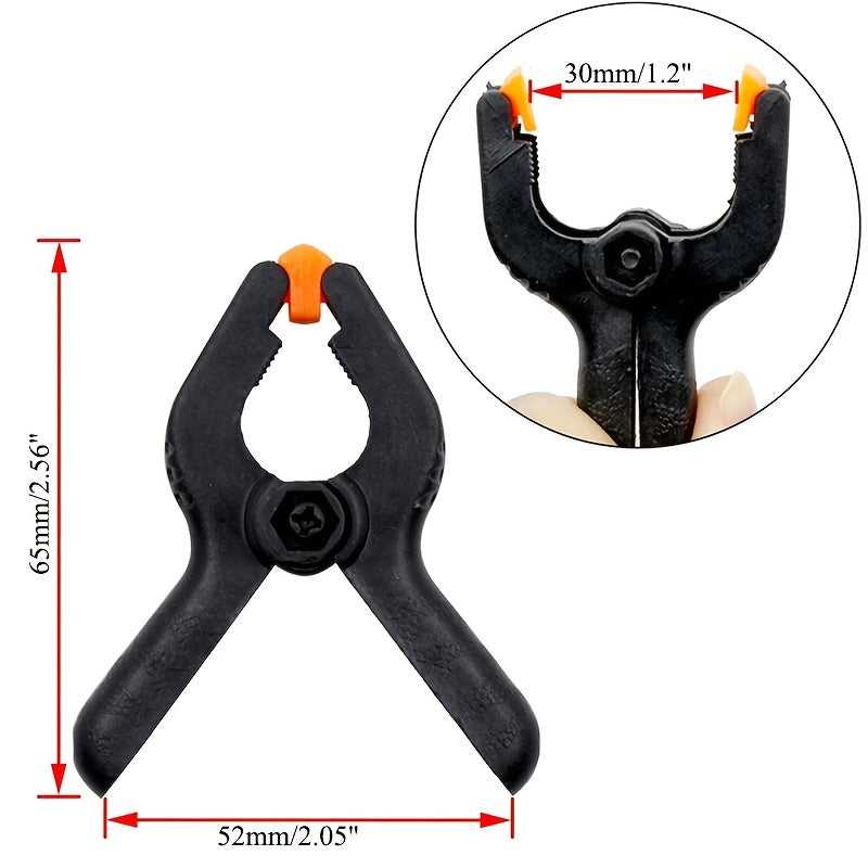 12pcs Spring Clips, 2" Small Backdrop Clips, Heavy Duty Plastic Clips, Spring Clips for Crafts, Backdrop Holders, Woodworking, Photography Studio