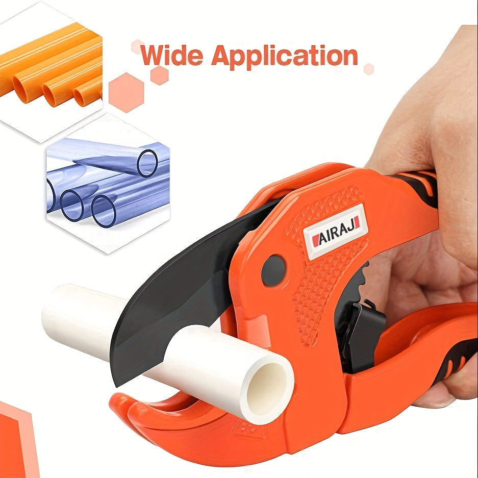 1pcPipe Cutter Pipe Scissors SK5 Material Ratchet PVC/PU/PP/PE Hose Cutter Scissors Hand Tools Repair Tools