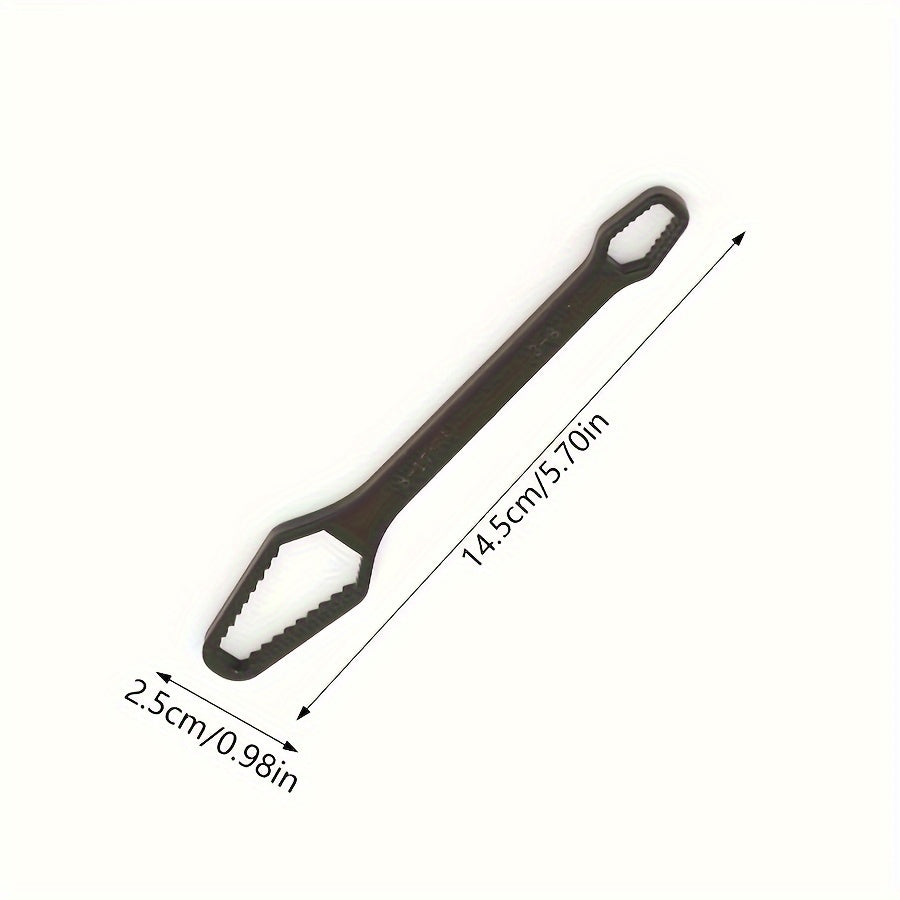 1pc Heavy-Duty Adjustable Torx Wrench Dual-Head Spanner with 5mm Thick Metal Construction 3-17mm