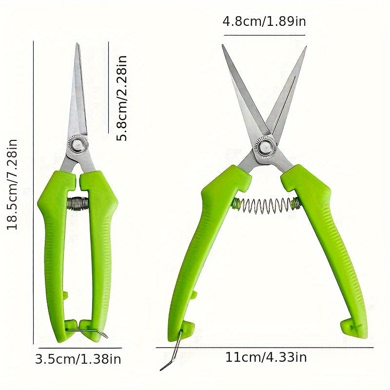 1 piece of premium ergonomic stainless steel garden shears - easy cutting, no batteries required, classic style, perfect for home gardening enthusiasts