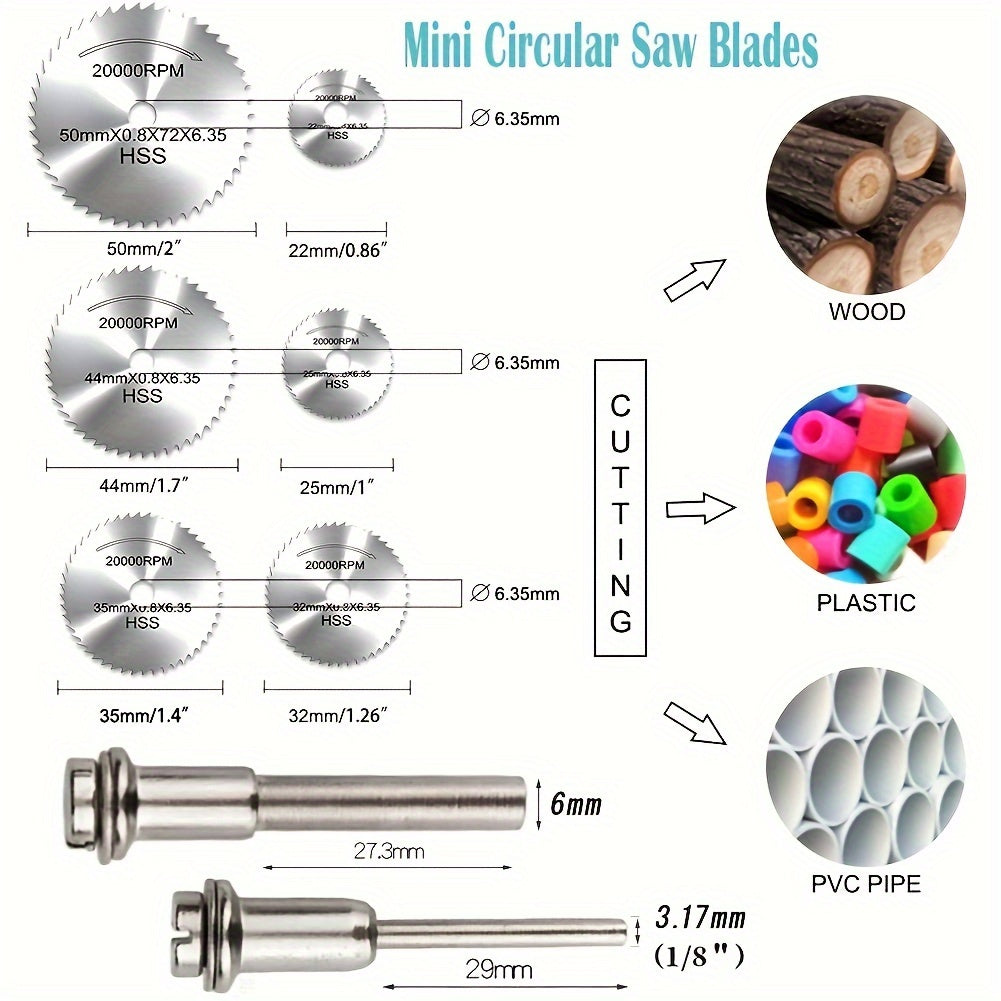 32pcs Mini High-Speed Steel Circular Saw Blades Set - Perfect for Resin & Woodworking, Includes Diamond Metal Discs for Rotary Tools