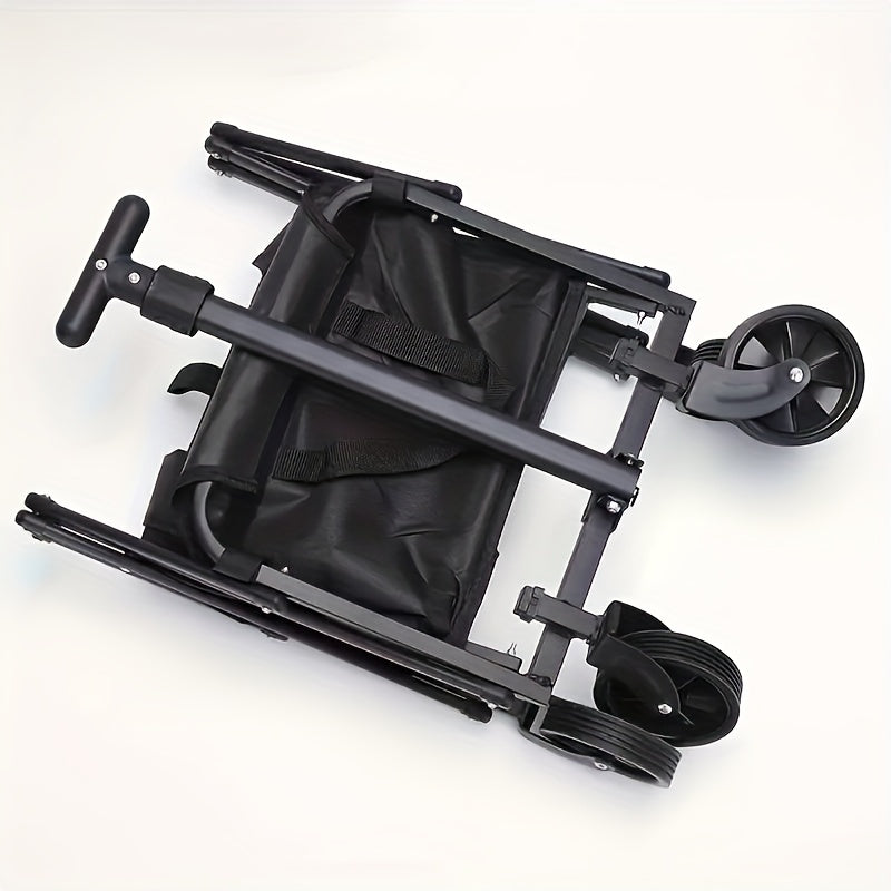 Versatile Heavy Duty Folding Cart - Perfect for the Beach, Boat, Pets, Groceries and Camping | Easy to Store, All Terrain Wheels, Black