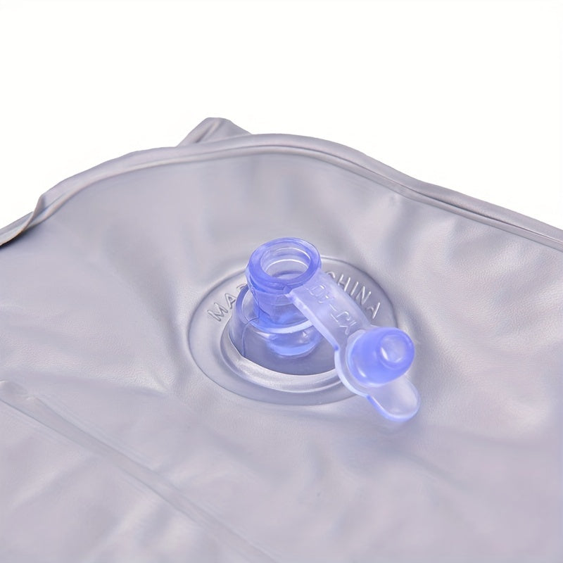 Compact portable inflatable pillow 18.75x11.75 inches - soft, foldable design for travel and home use, easy to inflate, snap closure