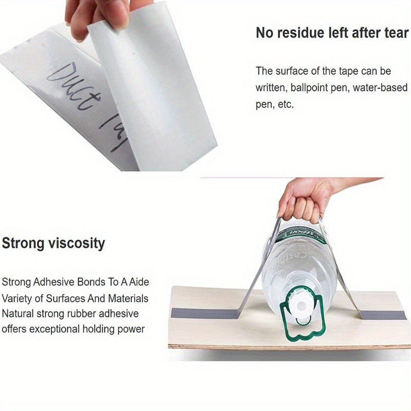 Extra Sticky Heavy Duty Waterproof Tape - No Residue, Indoor/Outdoor Use, Great for Fabric and Metal, Thick Aluminum Foil