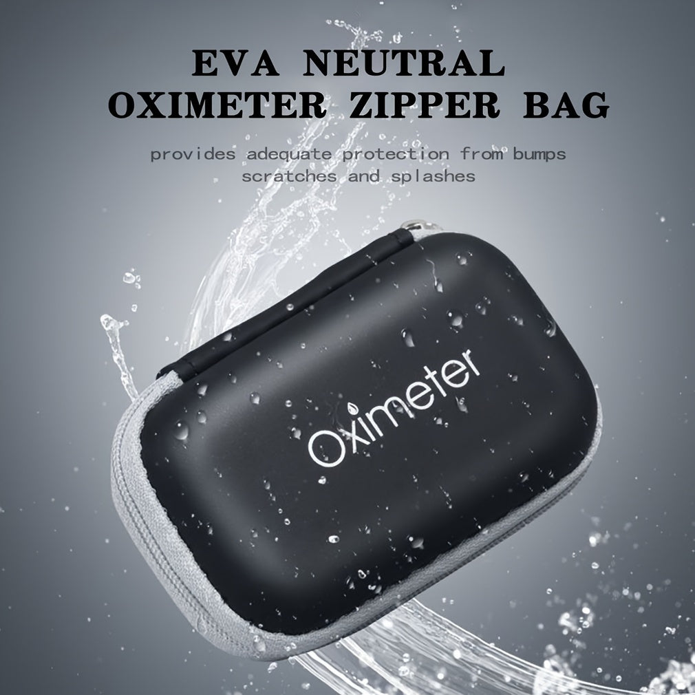 Durable Fingertip Pulse Oximeter Case with Secure Zipper - Portable Protective Carrying Bag