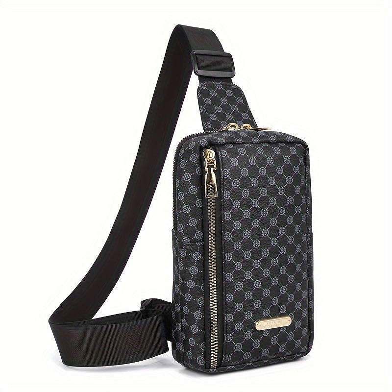 1 piece of men's classic simple chest bag, casual crossbody bag