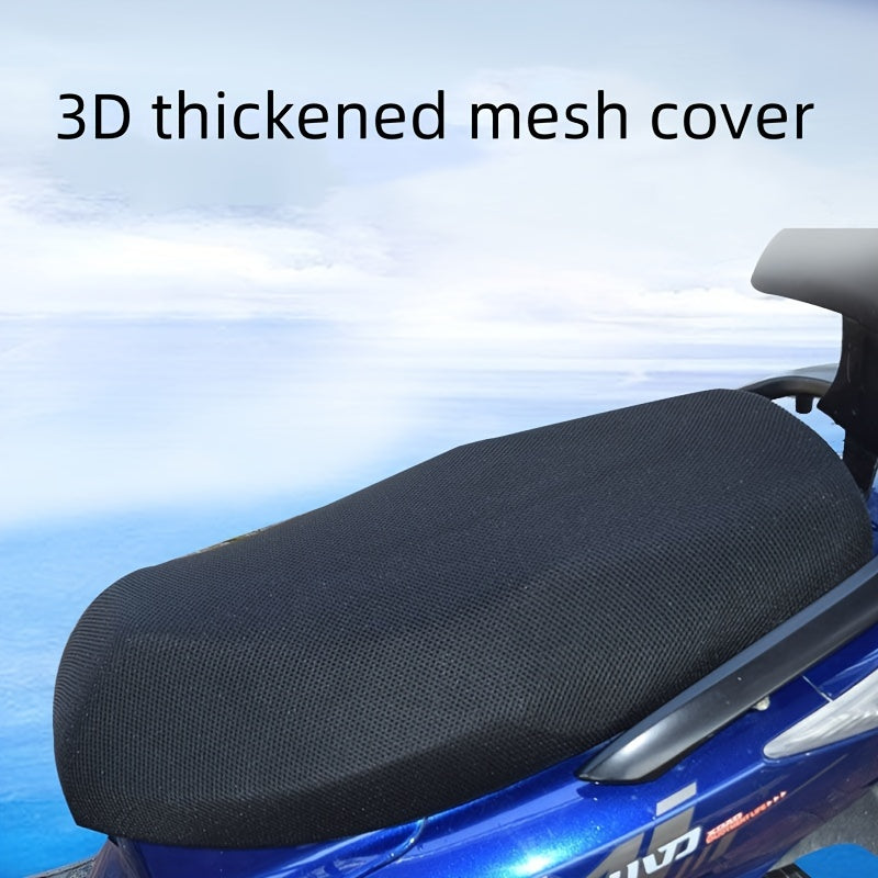 1pc non-slip breathable honeycomb mesh seat cover battery car sunscreen seat cover electric motorcycle four seasons universal