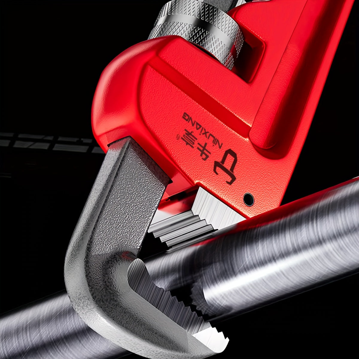 Heavy-Duty Adjustable Straight Pipe Wrench Set - 8 Inch/10 Inch/12 Inch Versatile Plumbing Wrench with Heat Treated Adjustable Jaw, Soft Grip Handle, and Durable Construction for Efficient Household Plumbing Repairs, Red