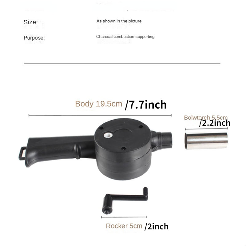 Portable Hand Blower for BBQ, Camping and Fire-Building - Efficient and Easy-to-Use Stove Accessory