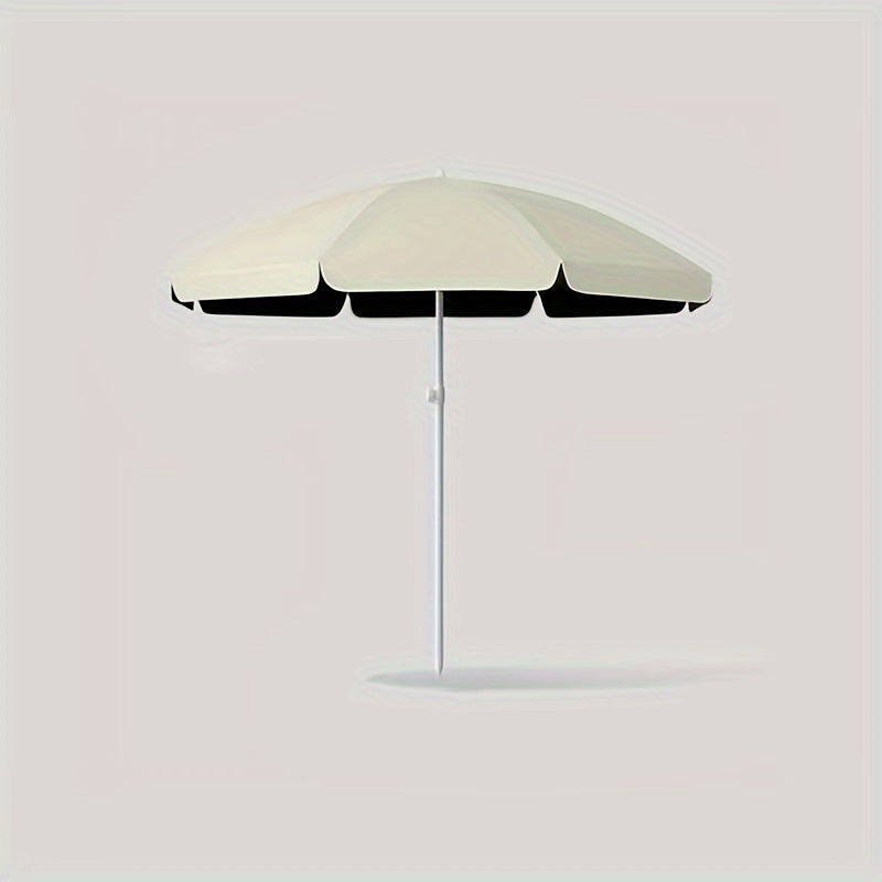 Modern Waterproof Outdoor Awning - Portable Round Patio Umbrella with UV Protection, Easy to Clean Vinyl Coating, Can be Used in Garden, Beach and Camping, No Power Required