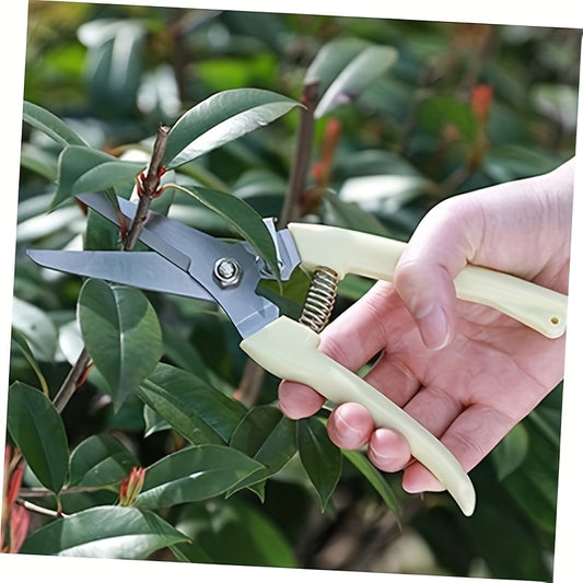 Stainless Steel Garden Pruners - Ergonomic Handheld Shears for Pruning Trees, Fruit and Flowers - No Batteries Required