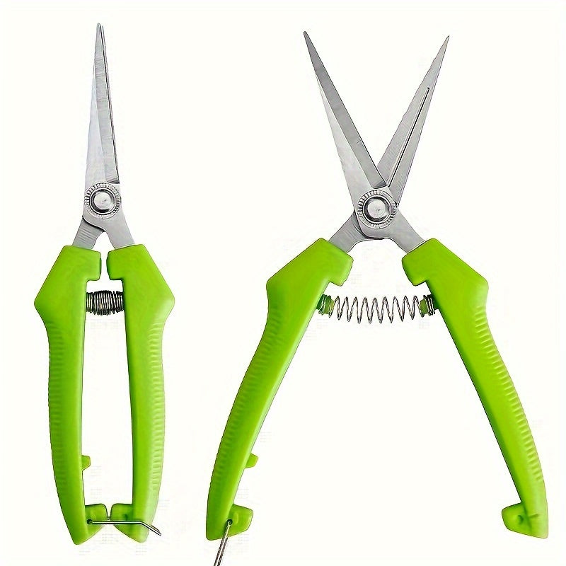 1 piece of premium ergonomic stainless steel garden shears - easy cutting, no batteries required, classic style, perfect for home gardening enthusiasts