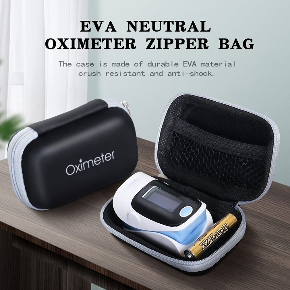 Durable Fingertip Pulse Oximeter Case with Secure Zipper - Portable Protective Carrying Bag