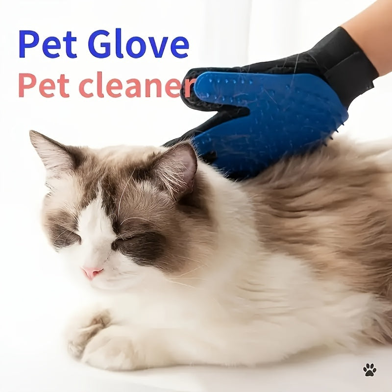 1pc Gentle Pet Grooming Glove - Soft hair removal brush for dogs and cats, easy to clean, enhanced five-finger design, suitable for long and short hair, comfortable to wear, effective hair removal, gentle on skin 1pc Right Hand