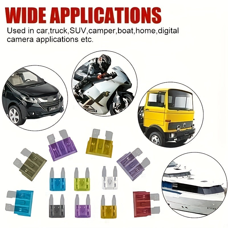 100 Piece Premium Medium Blade Automotive Fuse Combo Kit