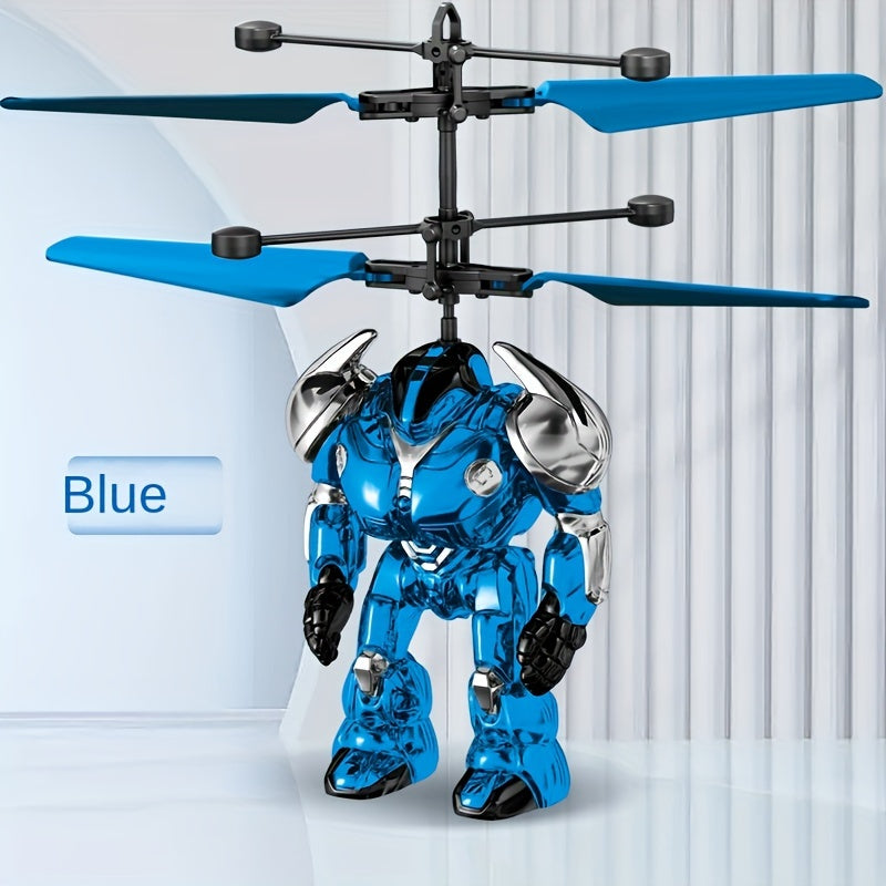 Gesture-Controlled Flying Robot - Durable, USB-Rechargeable - Safe & Entertaining Light Effects for Kids' Indoor/Outdoor Play