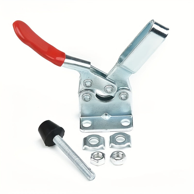 4pcs Heavy Duty GH-201B Toggle Clamps - 100kg Quick Release, Rust-Resistant Steel with Comfort Rubber Handle for DIY Projects & Crafts