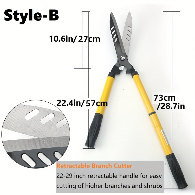 1 Pack Heavy Duty Garden Pruning Shears - High Carbon Steel, Modern Style, Suitable for Mowing Lawns and Hedges, Branch Cutting Tools