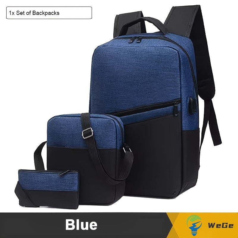 2-piece business travel backpack, multifunctional laptop backpack, laptop bag sent randomly