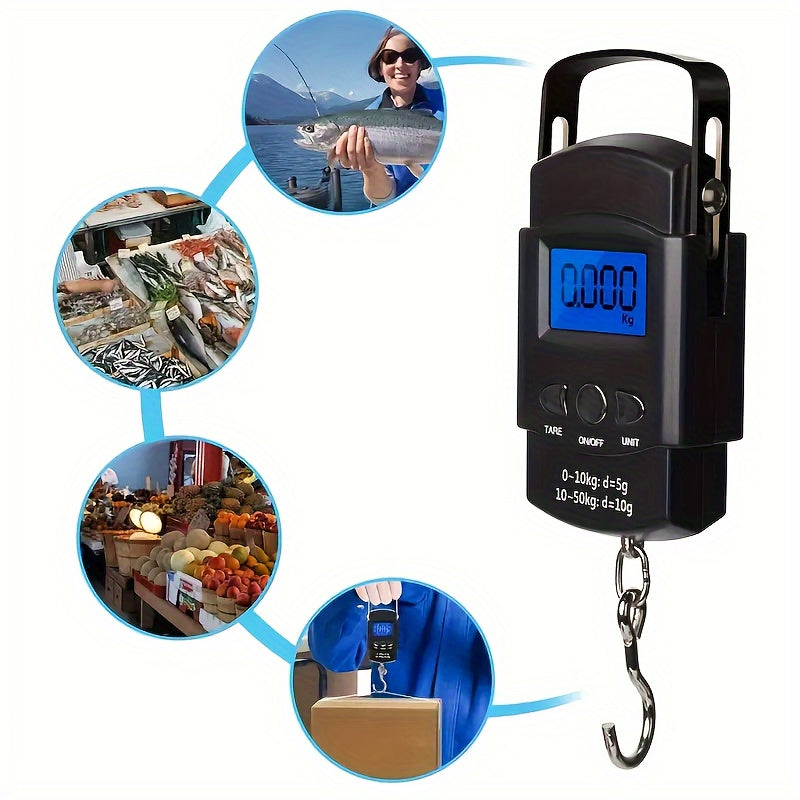 1 Piece Portable Electronic Luggage Scale, Home Travel Luggage Scale, Digital Handheld Luggage Hanging Luggage Scale, Mini Portable Electronic Scale, Travel Essentials, Kitchen Scale, Maximum Loading 49.9KG
