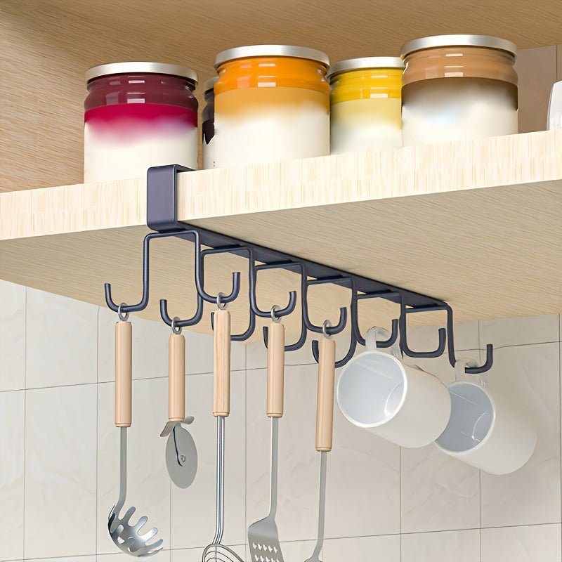 1 Piece Boho Metal Double Row Hook - Easy to install, wall hanging, damage-free storage for kitchen, bathroom and bedroom