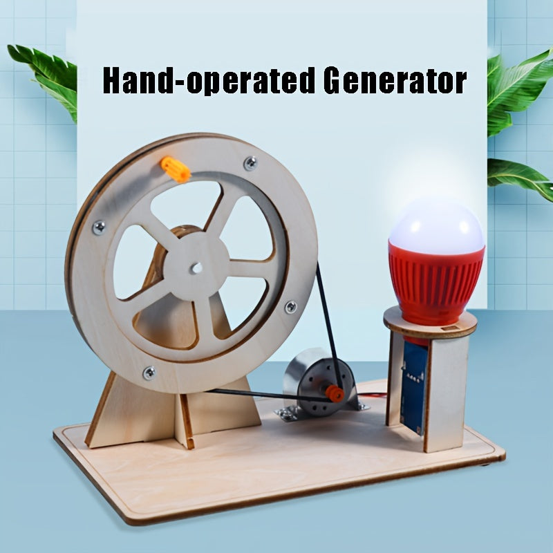 1pc Creative Science Generator Kit - Learn Wind Power Generation Principle, DIY Hand-Build Device, Develops Critical Thinking, Problem-Solving Skills, Perfect for Students, Science Enthusiasts, and STEM Education