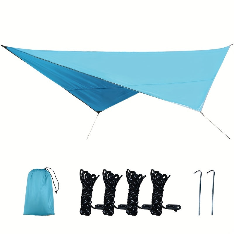 Outdoor Camping Portable Canopy, Diamond Shaped Silver Plated Gazebo Sun and Rain Protection Awning