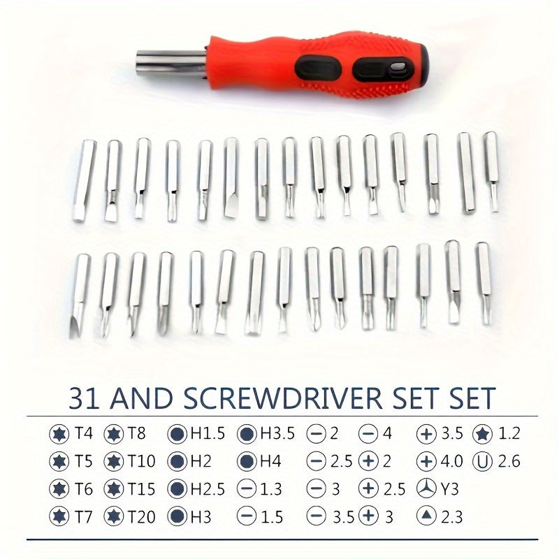 31 in 1 Precision Magnetic Screwdriver Set, Multi-function Hand Screw Tool