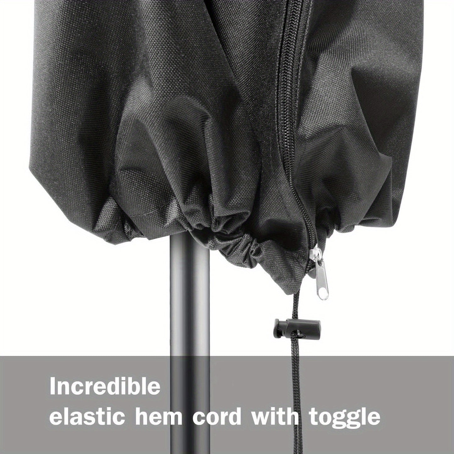 1pcWaterproof Umbrella Cover - 210D Oxford Cloth, UV Protection, Dustproof, Fits 84-125 Inch Market Umbrellas