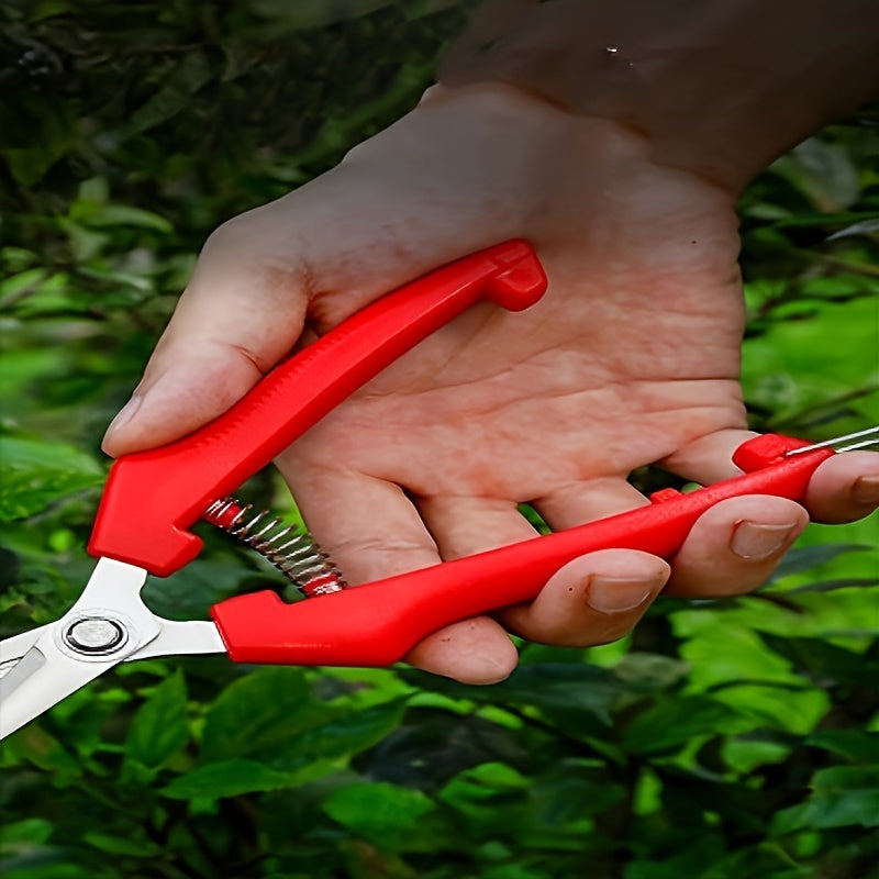 1 piece of premium ergonomic stainless steel garden shears - easy cutting, no batteries required, classic style, perfect for home gardening enthusiasts