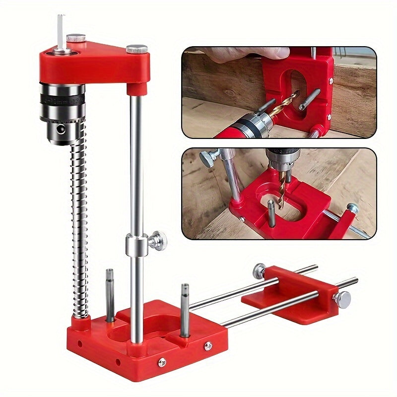 Precision Portable Drill Guide - Great for woodworking and home improvement, no power required, durable plastic/metal construction