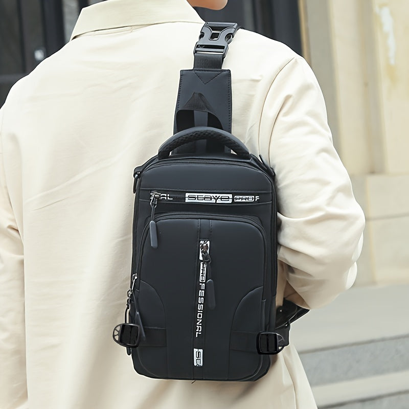 Fashionable Casual Crossbody Backpack - Adjustable Shoulder Strap, Multi-Pocket Waist Bag with Zipper Closure, Spacious Compartment, Suitable for Travel, Sports and Daily Use - Durable, Waterproof and Comfortable Chest Bag for Men and Women
