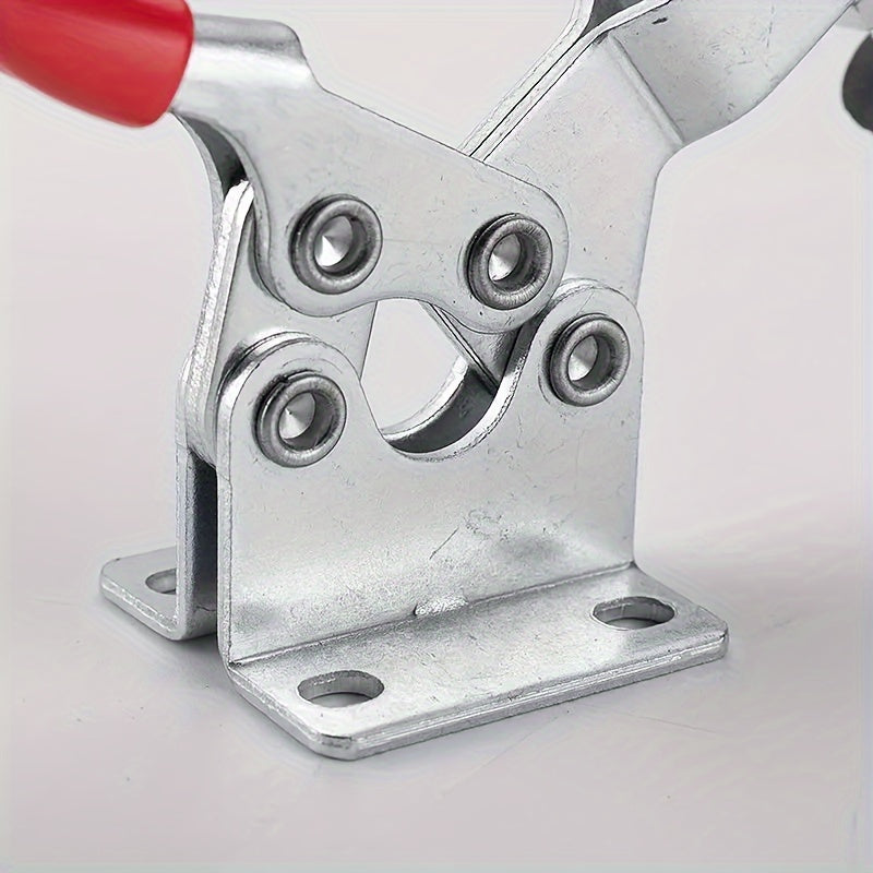 4pcs Heavy Duty GH-201B Toggle Clamps - 100kg Quick Release, Rust-Resistant Steel with Comfort Rubber Handle for DIY Projects & Crafts