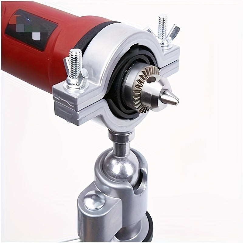 1-Piece Universal Multi-Purpose Stand - 360 Degree Rotatable, Adjustable Drill Clamp, Stand and Bracket - Perfect for Drills, Drill Presses and Handheld Drills