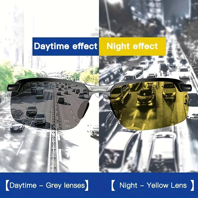 2 Pcs Polarized Driving Fashion Glasses Fashion Photography Props Men's Decorative Glasses
